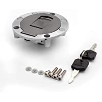 FXCNC 3 Holes Motorcycle Gas Cap Fuel Tank Cap With Key Lock Set Compatible with YZF R1 98-99 YZF R6 98-04 YZF 600 750…